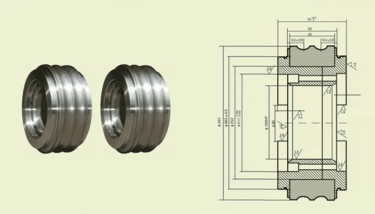 Composite cemented carhide roll rings