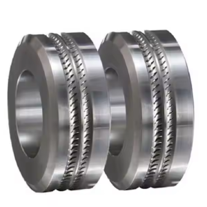 Three dimensional carbide rolls for cold rolling