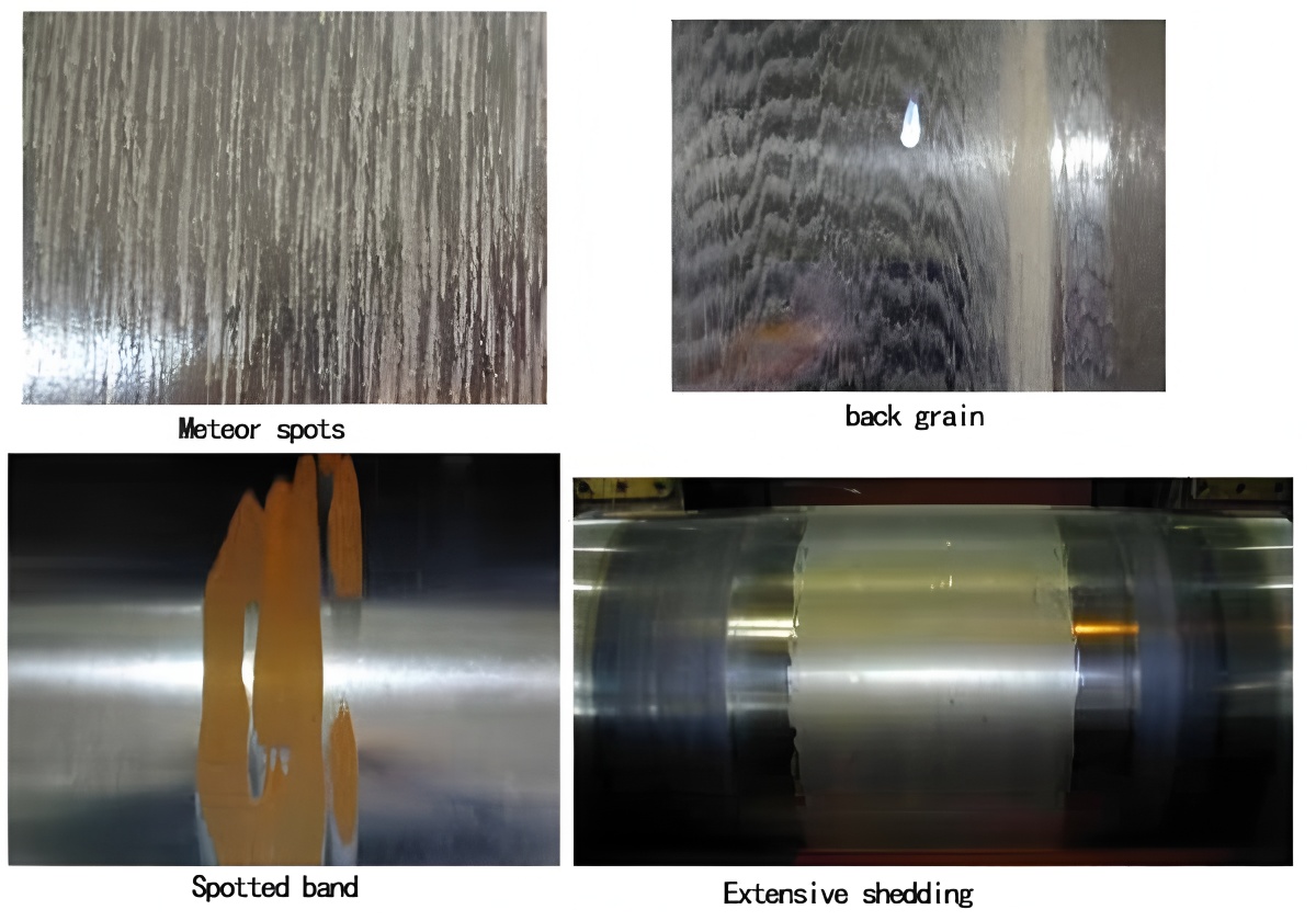 Abnormal oxidation film of high-speed steel hot rolling roll